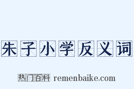 朱子小学反义词是什么意思的图片